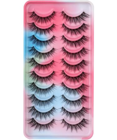 False Eyelashes Clear Band Natural D Curl Natural Cluster Volume Eyelash Set 10 Pairs Natural 3D Adhesive Tape Artificial Eyelashes (DDL09) - Buy Online on SooperMarket.com