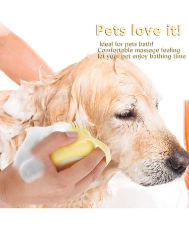 Youery 3-Piece Silicone Pet Bathing Brush Set for Dogs & Cats - Massage Shower Gel Handle Ideal for Grooming & Spa - Buy Online on SooperMarket.com