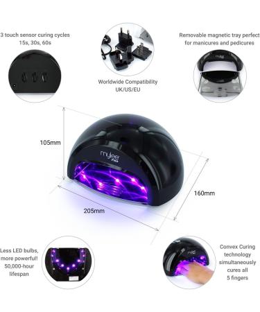 Mylee PRO Salon Series LED Gel Nail Polish Drying Lamp | 15-Second Convex Curing Technology - Buy Online on SooperMarket.com