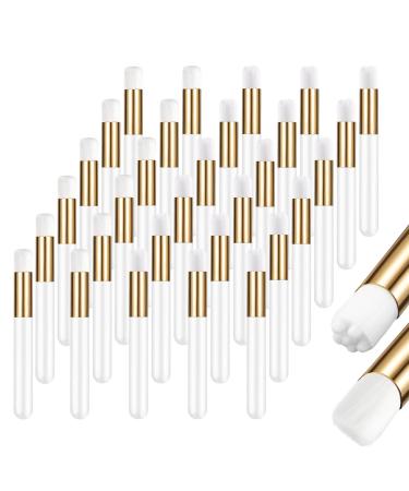 Tenaci 30 Pieces Lash Shampoo Brushes Eyelash Extensions Nose Pore Deep Cleaning Brush Peel off Blackhead Removing Brush Tool Cosmetic Facial Cleansing Brushes Lash Cleanser Brush (White) D-White