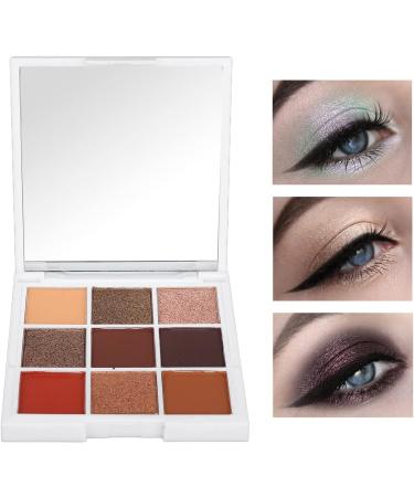 9 Colors Eyeshadow Palette Makeup Palette Eye Shadows Easy Coloring Eyeshadow Makeup Kit Matte Pearlescent Glitter Portable Eye Shadow Powder for Makeup - Buy Online on SooperMarket.com