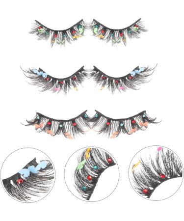 Didiseaon Short False Eyelashes 3 Pairs Halloween Decor False Lashes Fake Eyelashes Makeup Supplies Wispy Eyelashes Makeup Tools for Women Fake Lashes Natural Slim Chemical Fiber Set - Buy Online on SooperMarket.com