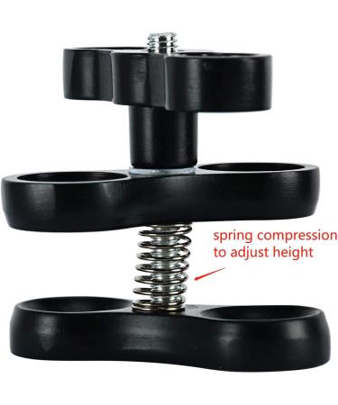 Amarine Made 1 Inch Black Underwater Ball Clamp Mount - 2 Pack for Light Arm System - Buy Online on SooperMarket.com