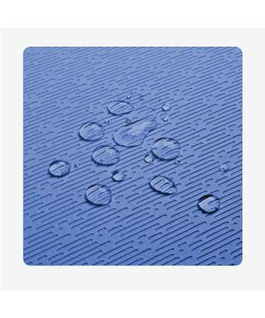 Hatha Yoga Extra Thick TPE Yoga Mat - 72 x 32 - 1/2 Thickness - Eco Friendly SGS Certified - High Density Anti-Tear Bolster - Blue - Buy Online on SooperMarket.com