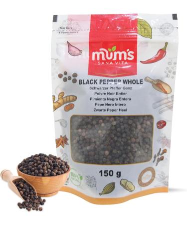 Mum's Premium Black Pepper Whole Peppercorn 150g - High-Quality Spice for Gourmet Cooking - Buy Online on SooperMarket.com