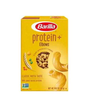 BARILLA Protein+ (Plus) Elbows Pasta - Protein from Lentils, Chickpeas & Peas - Good Source of Plant-Based Protein - Protein Pasta - Non-GMO - Kosher Certified - 14.5 Ounce Box (Pack of 12) Elbows 12 Pack