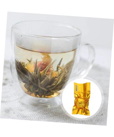 Warmhm 10pcs Chinese Flower Tea Green Tea with Flowers Wrapped Blooming Tea Flowering Tea Artistic Tea Organic Blooming Flower Tea Gold Tea Ball As Shown medium - Buy Online on SooperMarket.com