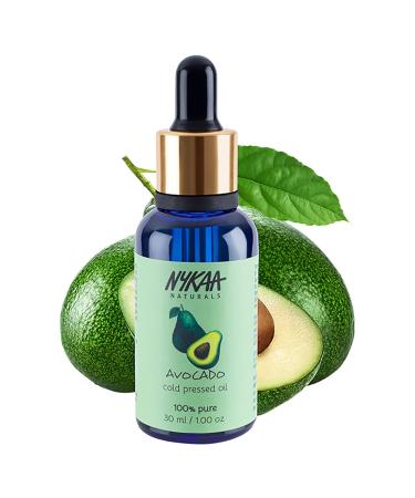 Nykaa Naturals Avocado Oil - 100% Pure Cold Pressed Hair & Face Oil for Growth Dandruff & Acne Relief - 1.01 oz - Buy Online on SooperMarket.com