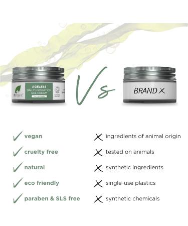 Dr Organic Ageless Daily Hydration Gel Cream - 50ml | Organic Seaweed | Moisturizing | Fine Lines & Wrinkles | Vegan & Cruelty-Free - Buy Online on SooperMarket.com