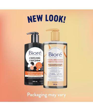 Bior Charcoal Acne Clearing Cleanser Salicylic Acid Facial Wash for Oily Acne Prone Skin (200 mL) - Packaging May Vary - Buy Online on SooperMarket.com