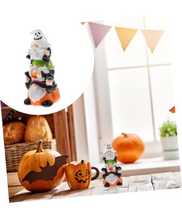 GANAZONO 2pcs Resin Halloween Pumpkin Halloween Resin Gnome Statue Halloween Swedish - Buy Online on SooperMarket.com