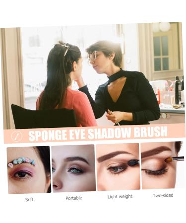 Baluue 10 Pcs Eye Shadow Brush Dual Ended Makeup Brush Sponge Applicator Makeup Applicator Stainless Steel 5.8X0.7X0.5CM Black - Buy Online on SooperMarket.com