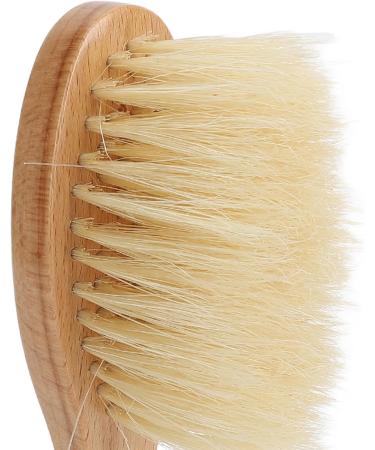 Soft Bristle Neck Duster Cleaning Brush for Face and Hair Ergonomic Design for Broken Hair Cleaning Wood Handle - Buy Online on SooperMarket.com