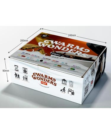 WarmWonders Original - 10 Mugs Hot Drink Set - Coffee and Tea - Includes Assortment of Original Coffee Tea Bags Biscuits Semi Milk Sticks - Airport Security Approved Gift Basket - Buy Online on SooperMarket.com