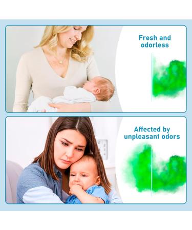 Odor-Tight Diaper Pail Cassettes - 10 Pack 4.5m Disposal Bags for Tommee Tippee Sangenic & Offspring - Navy Blue - Buy Online on SooperMarket.com