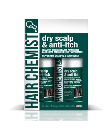 Hair Chemist Nourishing Dry Scalp & Anti-Itch Peppermint Shampoo 33.8 oz. & Conditioner 33.8 oz. 2-PC Gift Box Set - Hydrating Peppermint Shampoo & Conditioner Set Soothes Irritated Dry Scalp