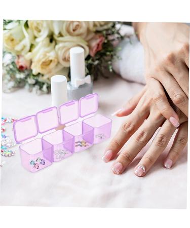ABOOFAN 3 Sets Nail Art Storage Box Nail Jewelry Manicure Accessories Holding Ornament Container Ornament Storage Bin Nail Organizer Makeup Drawer Dip Powder Organizer Grid Spare Parts Abs - Buy Online on SooperMarket.com