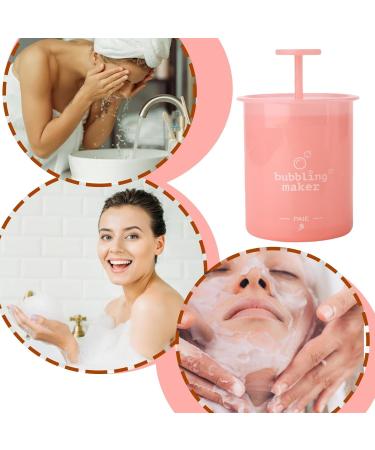 Foam Maker Manual Bubble Foamer Quick Foam | Ergonomic Pump Skincare Facial Cleansing Tool Cleansing Foaming Maker for Women Girls Pink - Buy Online on SooperMarket.com