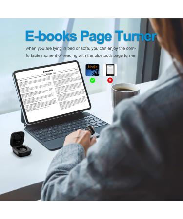 Bluetooth Remote Control Ring for TikTok & Kindle - Black | Selfie Video Recording, Page Turner, Scrolling Ring | Compatible with iPad, iPhone, Android - Buy Online on SooperMarket.com