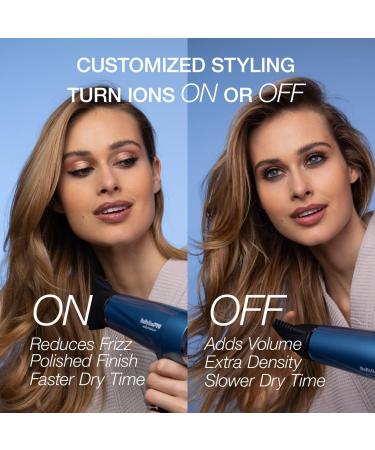 BaBylissPRO Nano Titanium Dual Ionic Lightweight High Speed Hairdryer with 2 Nozzles Diffuser and Straightening pick Black - Buy Online on SooperMarket.com
