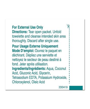 PDI Castile Soap Wipes with Coconut Oil - 100 Premoistened Towelettes, Travel Size, 5 x 7.7 - 1 Pack - Buy Online on SooperMarket.com