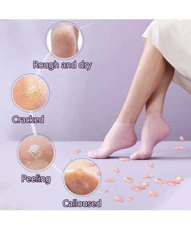 Buy 5 Pairs Silicone Socks for Cracked Feet | Moisturizing Foot Care | Fits Size S/M | Assorted Colors - Buy Online on SooperMarket.com