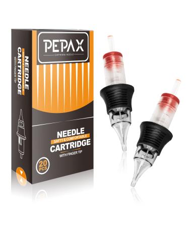 Tattoo Cartridge Needles - 20Pcs Disposable Tattoo Needles Cartridge Finger Ledge Integration Tattoo Cartridge Needles Standard 3RL Round Linder Needles for Cartridge Tattoo Pen Machine Permanent Tattoo Supplies(1203RL)