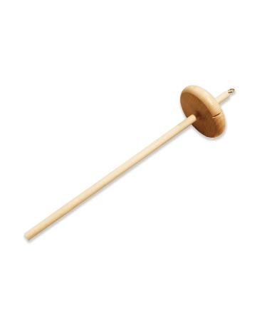 Happy Classy Drop Spindle Top Whorl Yarn Spinning Hand Carved 12" Length