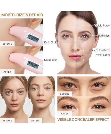 LSxia 2Pcs Liquid Concealer Foundation Set - Waterproof & Moisturizing Ivory Makeup for Full Coverage & All Skin Types - Buy Online on SooperMarket.com