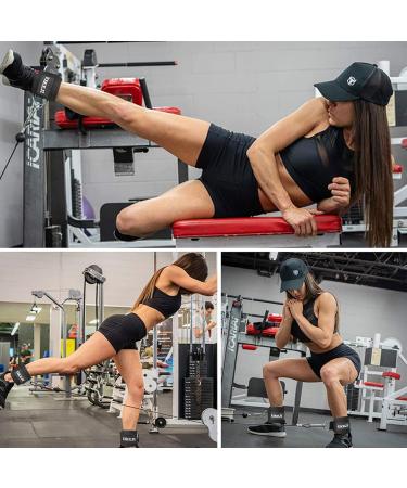 Eikeji Foot Loops Cable Pull Set - 2-Piece D-Ring Foot Cuffs & Carabiners for Fitness Training - Leg Extensions & Glute Workout for Men & Women - Buy Online on SooperMarket.com