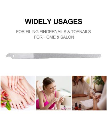 8 Pack Stainless Steel Diamond Nail File Set - Double Sided Metal Buffer for Fingernails and Toenails - Manicure Pedicure Tools for Salon and Home - 8 Inches - Buy Online on SooperMarket.com