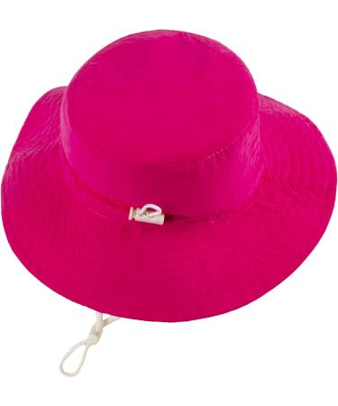 LANGZHEN Baby Girls Sun Protection Hat | Adjustable Wide Brim Toddler Kids Play Hat | Chin Strap | Rose XL - Buy Online on SooperMarket.com