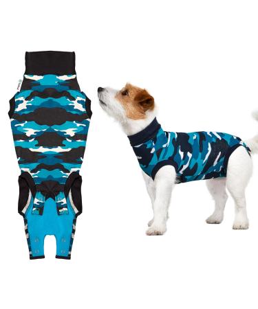 Suitical Recovery Suit Hund S Blau Camouflage blau (tarnfarben) S (1Pack)