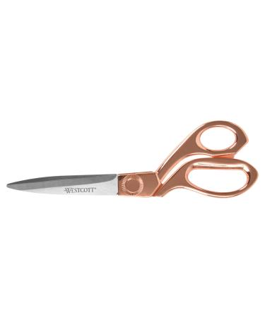 Westcott 16968 8-Inch Stainless Steel Rose Gold Scissors For Office and Home Rose Gold Finish Single