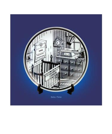 Keepsake Personalized Baby Plate - Customizable fine China Plate, Great for Baby Gifts, Baby Shower New Born Memory for Girls or Boys