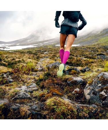 Bauerfeind Ultralight Running Compression Socks for Men & Women | Thin Sports Socks for Jogging & Fitness | Size M (41-43) Berry Color - Buy Online on SooperMarket.com