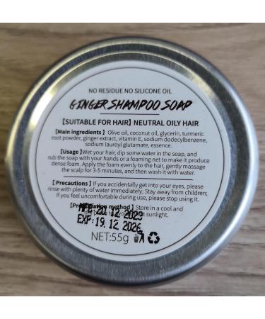 Ginger Hair Growth Shampoo Bar & Conditioner Set | Natural Anti Hair Loss PH Balanced Silicone-Free | Boost Hair Regrowth - Buy Online on SooperMarket.com
