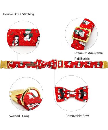 Lionheart Glory Christmas Dog Halison - Adjustable Soft Fly Collars for Small Dogs | Red Penguin Design | Perfect Holiday Gift - Buy Online on SooperMarket.com