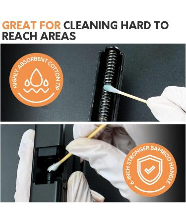 Gun Cleaning Supplies Combo Pack with Silicon Cloth, Patches, and Swabs in Storage Case - Rifle Handgun Cleaner Kit 9mm - Buy Online on SooperMarket.com