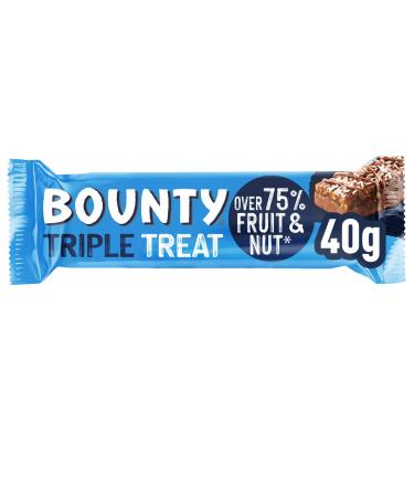 Bounty Triple Treat Fruit & Nut Milk Chocolate Snack Bar 40g