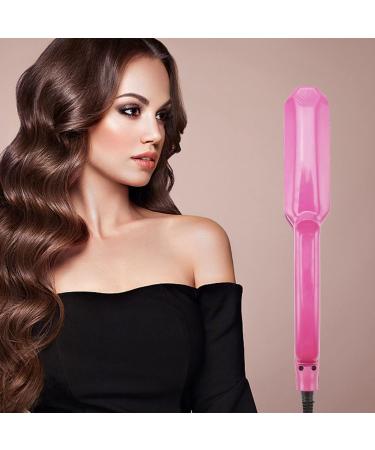 Titanium Hair Crimping Iron with 5 Heat Settings for Fluffy Hairstyles - UK Plug Rosy - Buy Online on SooperMarket.com