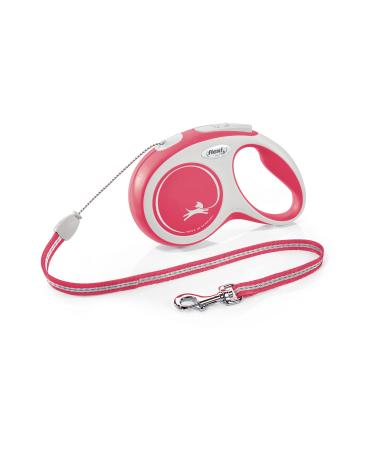 flexi dog leash extendable with soft handle 3 m / 5 m / 8 m / 8 m / 8-20 kg red 1 piece (1 pack)