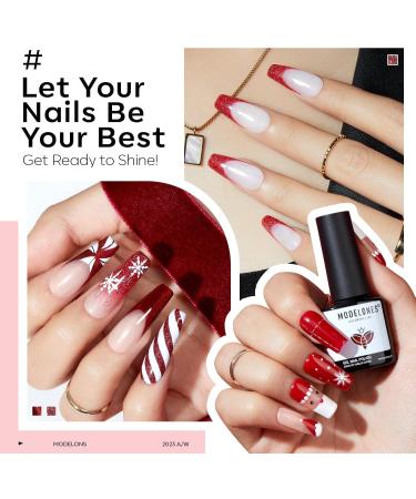 Modelones Red Gel Nail Polish 6 Colors Ruby Sparks Collection Popular Glitter Gel Polish Cat Eye Burgundy Red Sparkle Bloody Red Nail Polish Kit Art DIY Home Salon Gifts for Women - Buy Online on SooperMarket.com