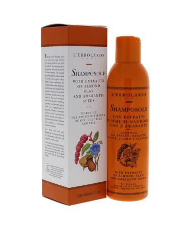 L'Erbolario Shamposole Shampoo - Protects Hair from Sun Chlorine & Salt - Strengthens & Moisturizes - 6.7 Oz - Buy Now for International Shipping - Buy Online on SooperMarket.com