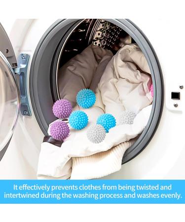 6 Pieces Tumble Dryer Balls Silicone Laundry Balls Anti-Tangle Reusable Washing Machine Balls for Home Washing Machine Quick Drying - Buy Online on SooperMarket.com