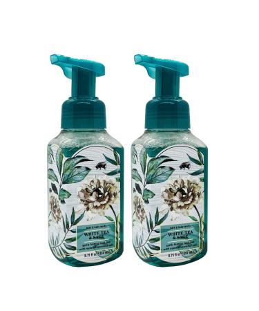 Bath and Body Works Gentle Foaming Hand Soap White Tea and Sage 8.75 Ounce (2-Pack) with Ginseng Extracts Sage 8.75 Ounce (Pack of 2)