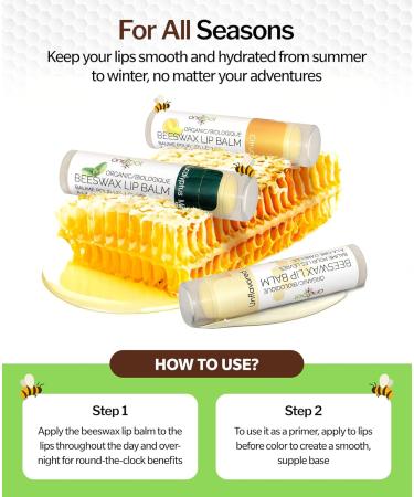 OneRoot Organic Beeswax Lip Balm | Citrus Moisturizer for Dry Lips | Coconut Oil Vitamin E & Rosemary Extract (0.15oz - Buy Online on SooperMarket.com