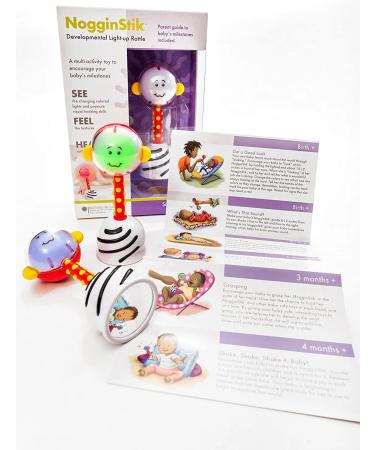 SmartNoggin Baby Milestones Bundle: NogginStik Light-Up Rattle & Baby's First Book - Developmental Toys for Infants - Buy Online on SooperMarket.com