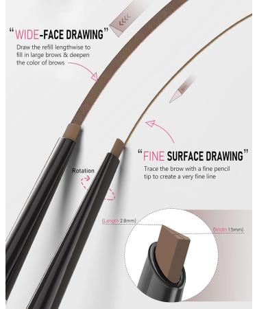 YFulfill Eyebrow Pencil Light Brown Eye Brow Pencils for Women Blonde Light Brown Brow Pencil Eyebrow Pen Light Brown Light Brown Eyebrow Pencil Waterproof Light Eyebrow Makeup for Women Light Brwon - Buy Online on SooperMarket.com