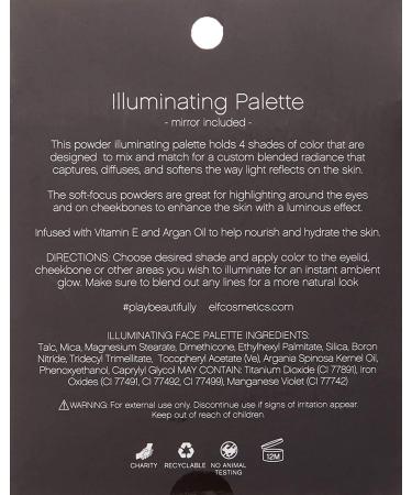 E.L.F. Illuminating Palette Powder - 0.56 oz | Radiant Glow Makeup - Buy Online on SooperMarket.com